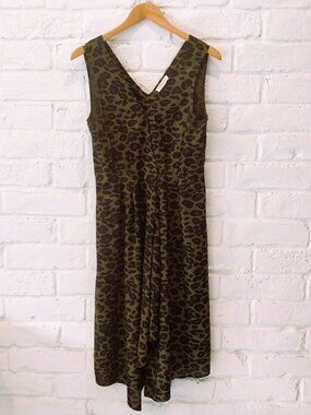 Camo Dress S 4 Olive Green Tank Sleeveless By Beach Lunch Lounge Fit Flare